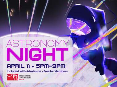 Promotional graphic for Astronomy Night at Morrill Hall on April 11.